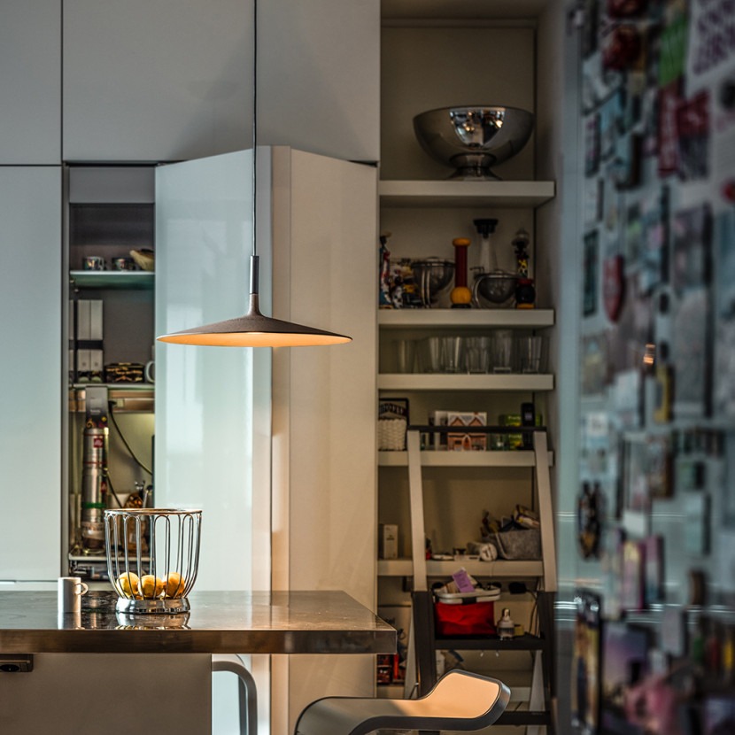 Foscarini Aplomb Large LED Pendant Over Kitchen Island