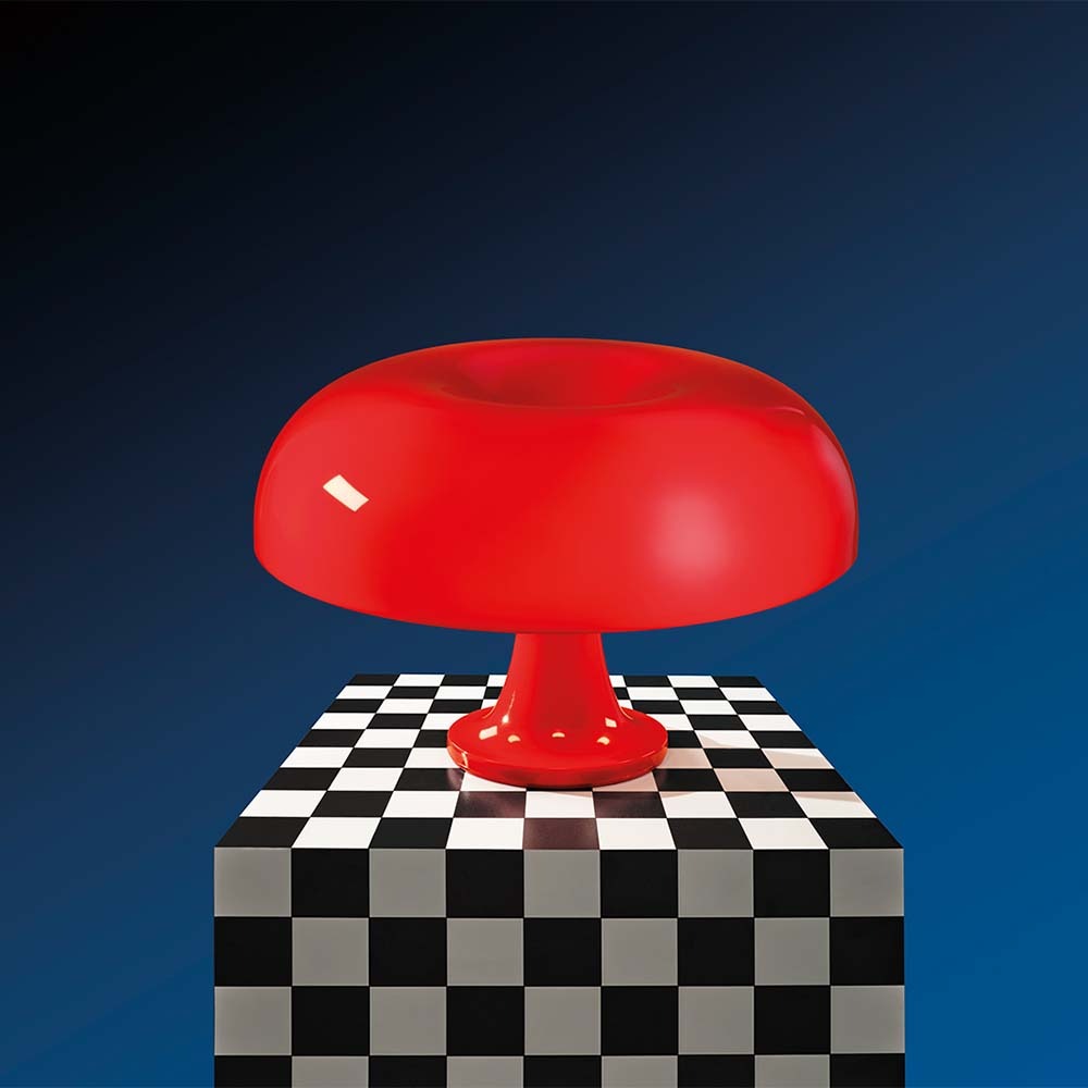 Red Artemide Nessino Table Lamp