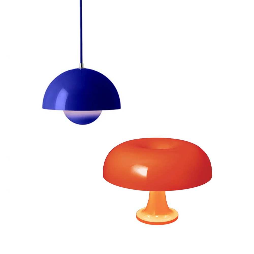 The &Tradition Flowerpot VP1 Pendant & The Artemide Nessino Table Lamp