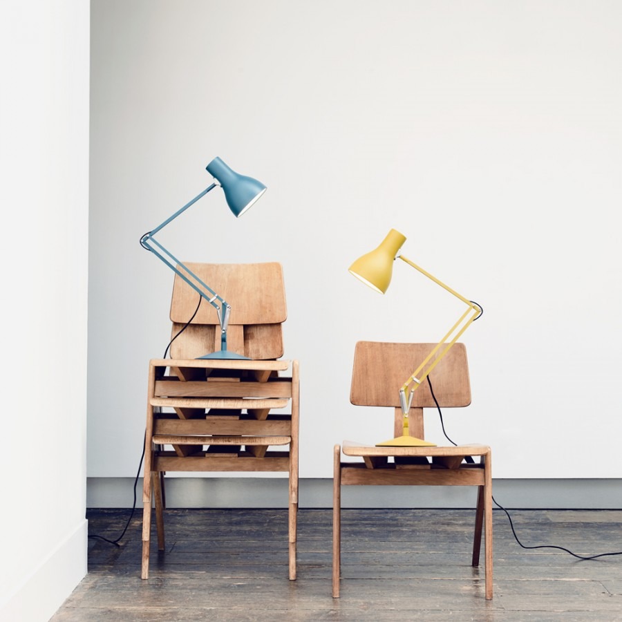 Anglepoise Margaret Howell Type 75 Desk Lamp in Saxon Blue & Yellow