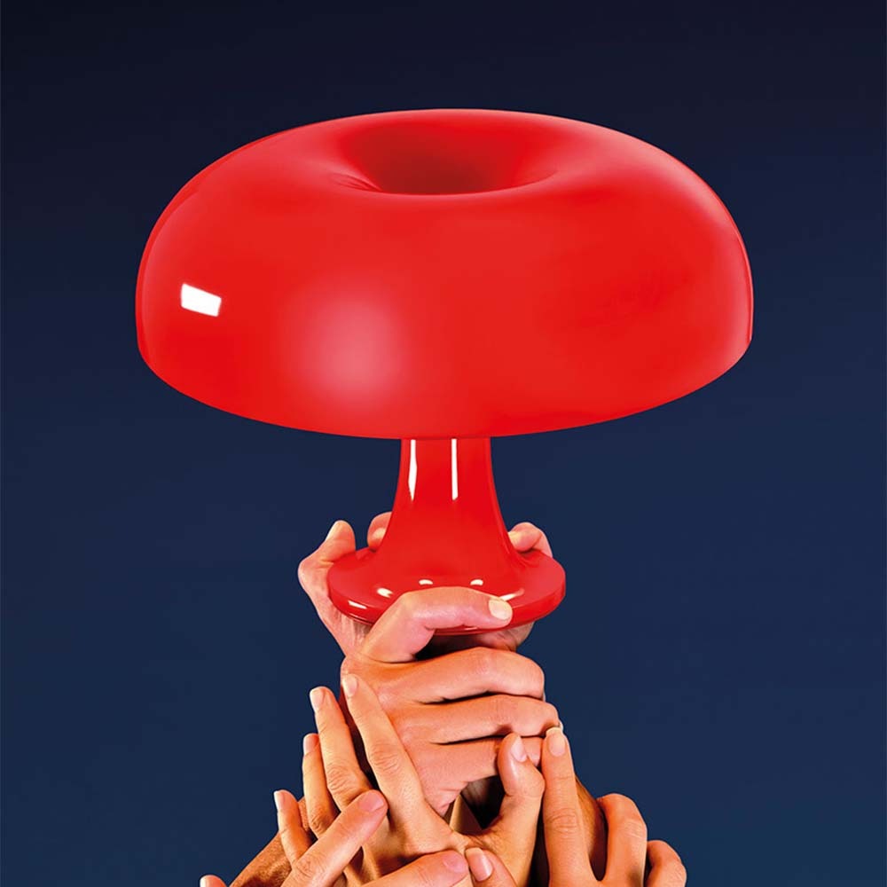 Red Artemide Nessino Table Lamp