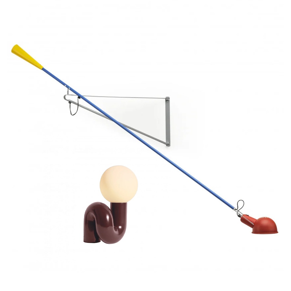 The Flos 265 Wall Light & The Petite Friture Neotenic LED Table Lamp