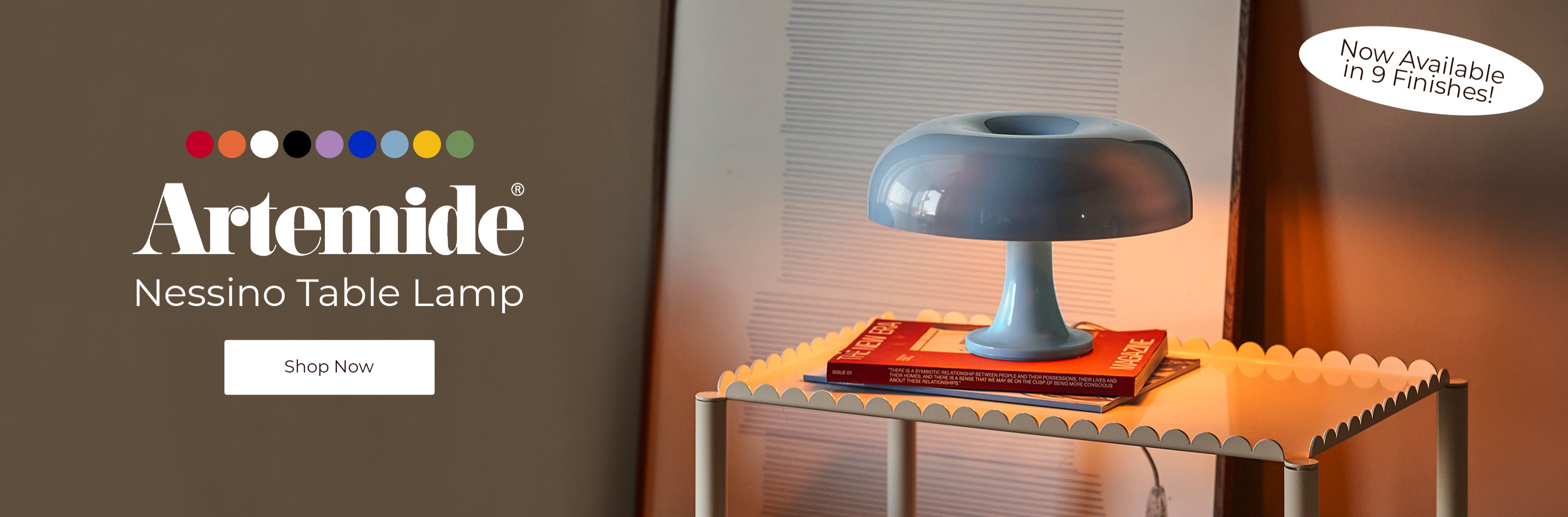 Artemide Nessino Table Lamp - Available in 9 Finishes