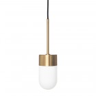 RUBN Vox Pendant Light Brass Opal Glass 