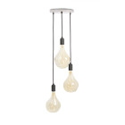 Tala Voronoi II Triple Pendant - Graphite, White Canopy