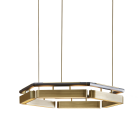 Bert Frank Colt Hexagon LED Chandelier - Brushed Brass