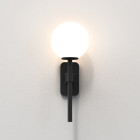 Astro Tacoma Single Wall Light Antique Black Glass Shade