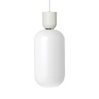 Ferm Living Collect Bell Socket Pendant Glass Tall White Opal