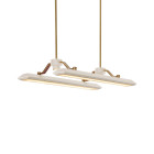Bert Frank Rinato LED Linear Pendant Brushed Brass White