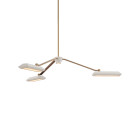 Bert Frank Rinato LED Chandelier 3 Brushed Brass White