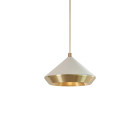 Bert Frank Shear Pendant XL Brushed Brass Cream