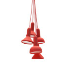 Established & Sons Torch Bunch Suspension - S5 Red