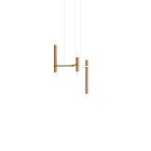 Hollis + Morris Molecule Chandelier - 1Y, Natural Oak/Brass