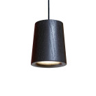 Case Solid Cone Pendant Black Stained Oak