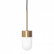RUBN Vox Pendant Light Brass Opal Glass 