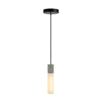 Tala Basalt Pendant - Stainless Steel