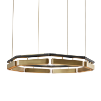 Bert Frank Colt Octagon LED Chandelier - Brushed Brass