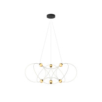 DCW editions Munari 6 LED Suspension Light Gold