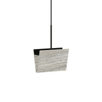 NORR11 Gallery Pendant Silver Travertine