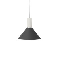 Ferm Living Collect Low Socket Pendant Cone White Black