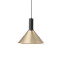 Ferm Living Collect Brass Pendant Cone Low Black