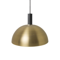 Ferm Living Collect Brass Pendant Dome Low Black