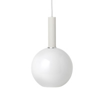 Ferm Living Collect High Socket Pendant Glass Sphere White Opal