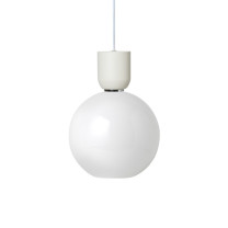 Ferm Living Collect Bell Socket Pendant Glass Sphere White Opal