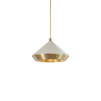 Bert Frank Shear Pendant XL Brushed Brass Cream
