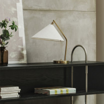 Gubi Grashoppa Canvas Table Lamp Lifestyle Sideboard