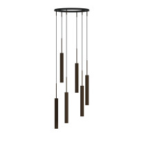 Audo Tubulaire Chandelier 6 Spiral