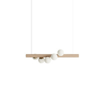 Hollis + Morris Willow Horizontal Pendant - Small, Light Oak