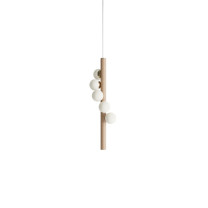 Hollis + Morris Willow Vertical Pendant - Small, Light Oak