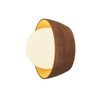 Hollis + Morris Berm Orb LED Sconce - Light Oak