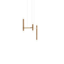 Hollis + Morris Molecule Chandelier - 1Y, Natural Oak/Brass