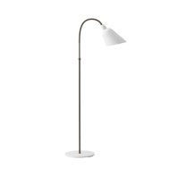 &Tradition Bellevue AJ7 Floor Lamp White and bronzed brass