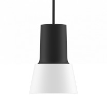 Zero Compose Pendant with Metal Shade Small Black White
