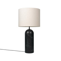 Gubi Gravity XL Floor Lamp Black Marble Canvas Low