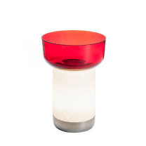 Artemide Bontà Portable LED Table Lamp - Red, Bowl