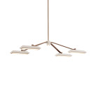 Bert Frank Rinato LED Linear Chandelier 4 Antique Brass White