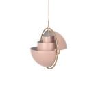 Gubi Multi-Lite Pendant Light Large Rose Dust Brass