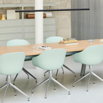 HAY Factor Linear LED Suspension Light Black in Office