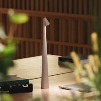 Light Beige Vibia Africa LED Portable Table Lamp