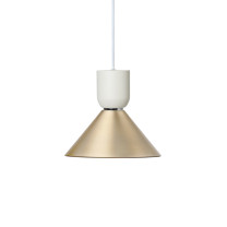 Ferm Living Collect Brass Pendant Cone Bell White
