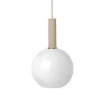 Ferm Living Collect High Socket Pendant Glass Sphere Cashmere Opal