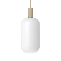 Ferm Living Collect Low Socket Pendant Glass Tall Cashmere Opal