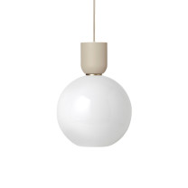 Ferm Living Collect Bell Socket Pendant Glass Sphere Cashmere Opal