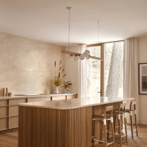 Light Oak Hollis + Morris Willow Horizontal Pendant
