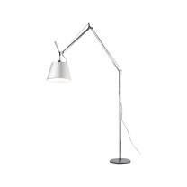 Artemide Tolomeo Mega LED Floor Lamp Aluminium 320 Silk
