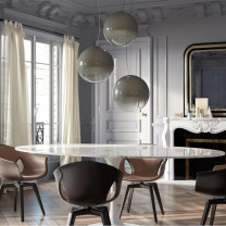 Panzeri Smoke Suspension Lifestyle Dining Room